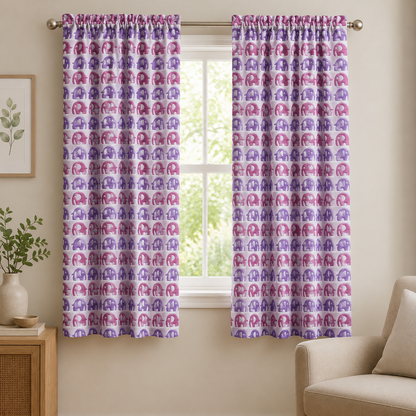 Japanese Cosmo Fabric- Gauze Cotton-Pink Elephants Jacquard Fabric.