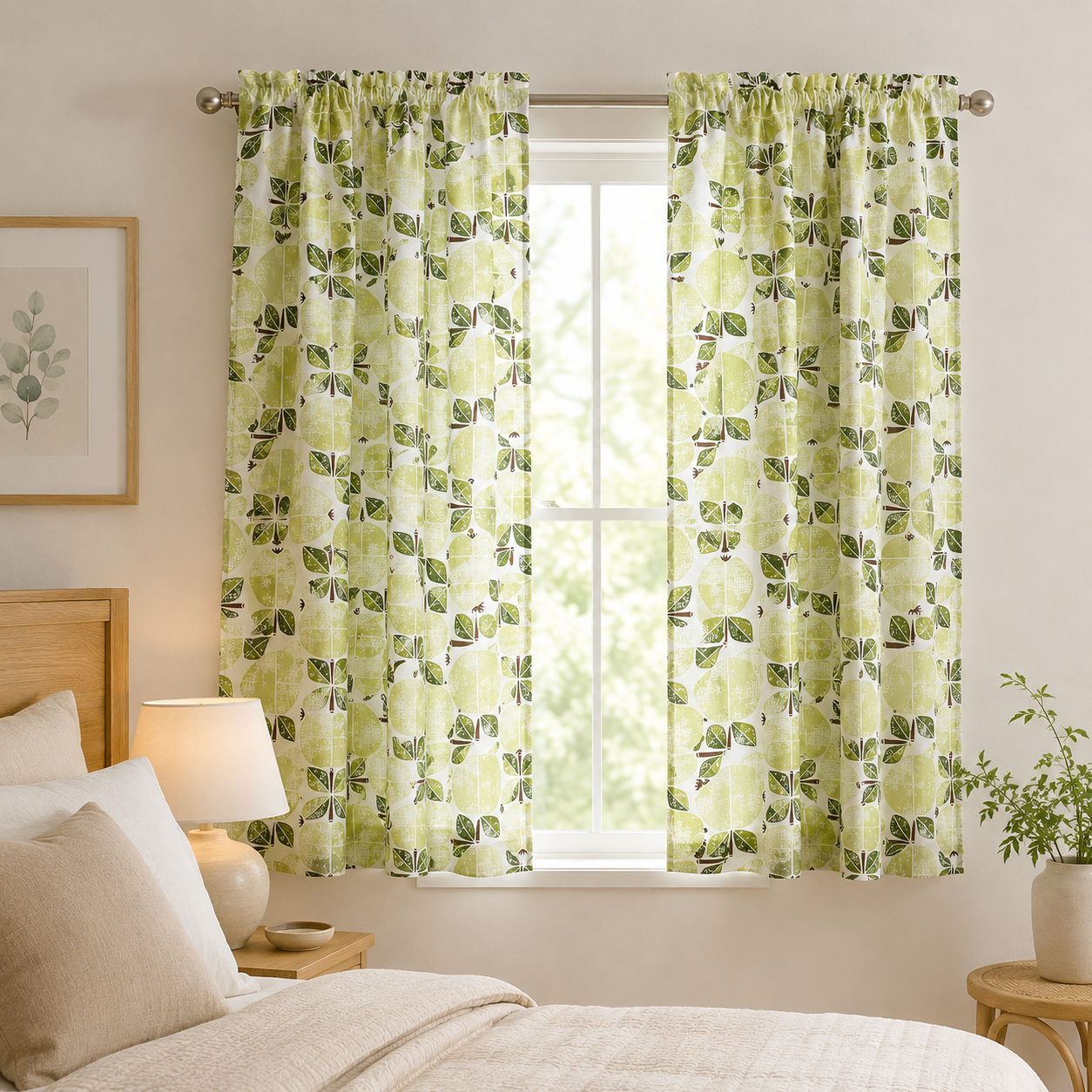 Under the Apple Tree Apple-Green Fabric-Loes Van Oosten