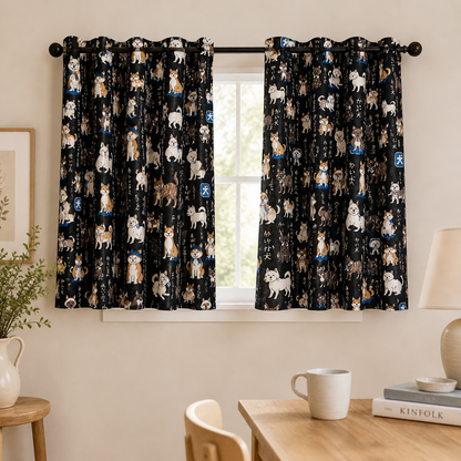 Dog Oxford Fabric-Kokka Fabric-Japanese Textile
