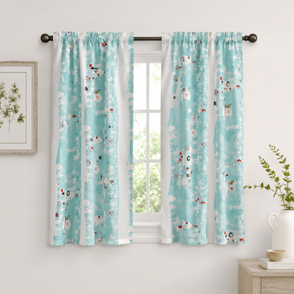 Waku Waku Christmas-Mr Polar Bear-Aqua Unbleached Fabric-Naocom-Cotton+ Steel