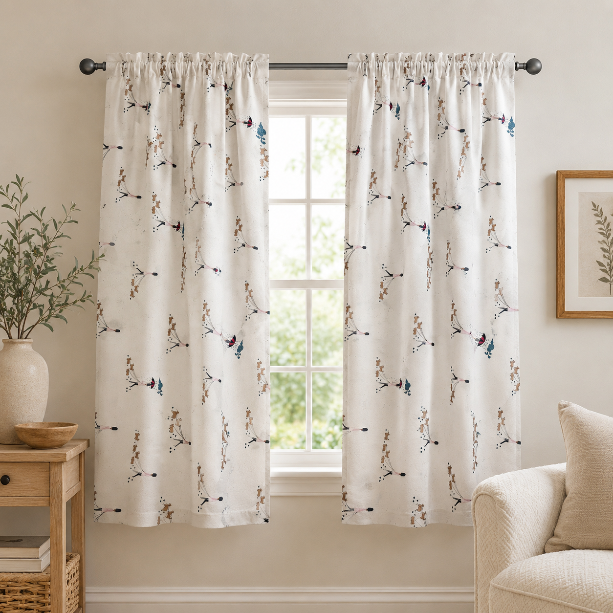 London Town-Reign Reign Go Away-White Unbleached Fabric-Sara Mulvanny-Cotton+Steel