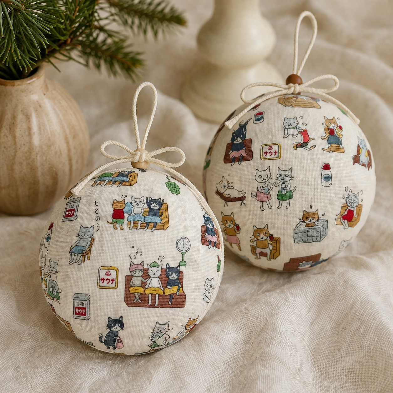 Cat Fabric-Funny Cats-Kokka Fabric-Japanese Fabric
