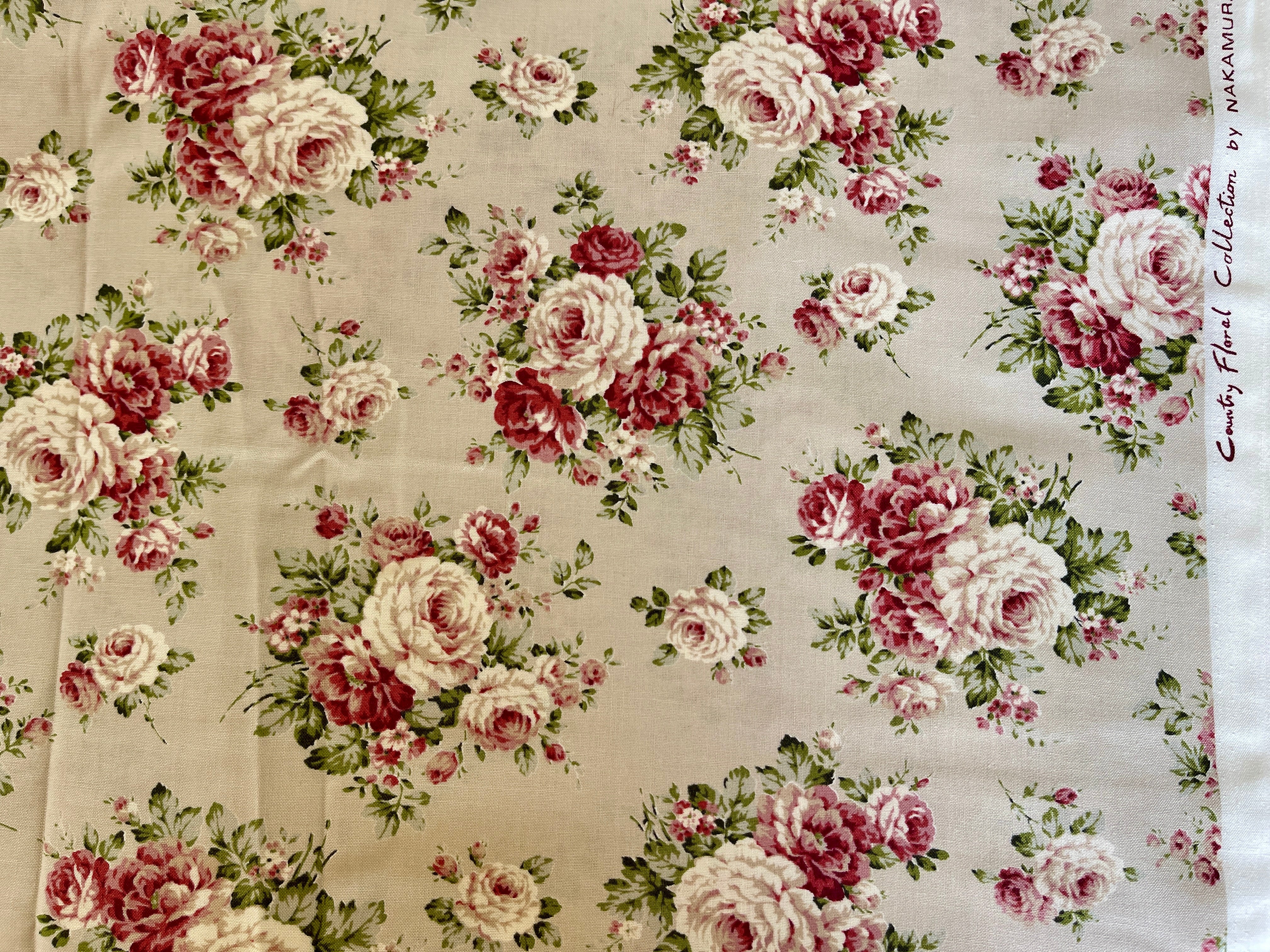Country Floral - Nakamura - Japanese Fabric - Floral Fabric - Roses