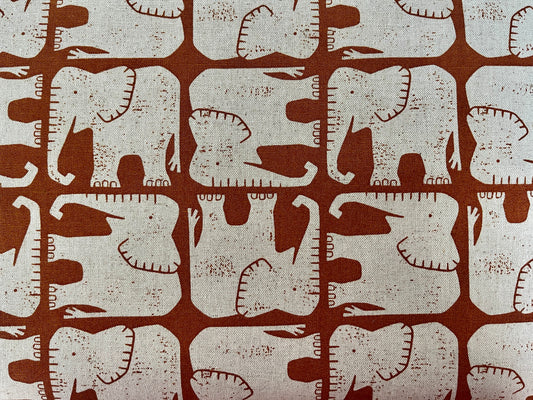 Rising Sun-Jolly Elepha-Umber Unbleached Canvas-Loes Van Oosten-LV900-UM5UC