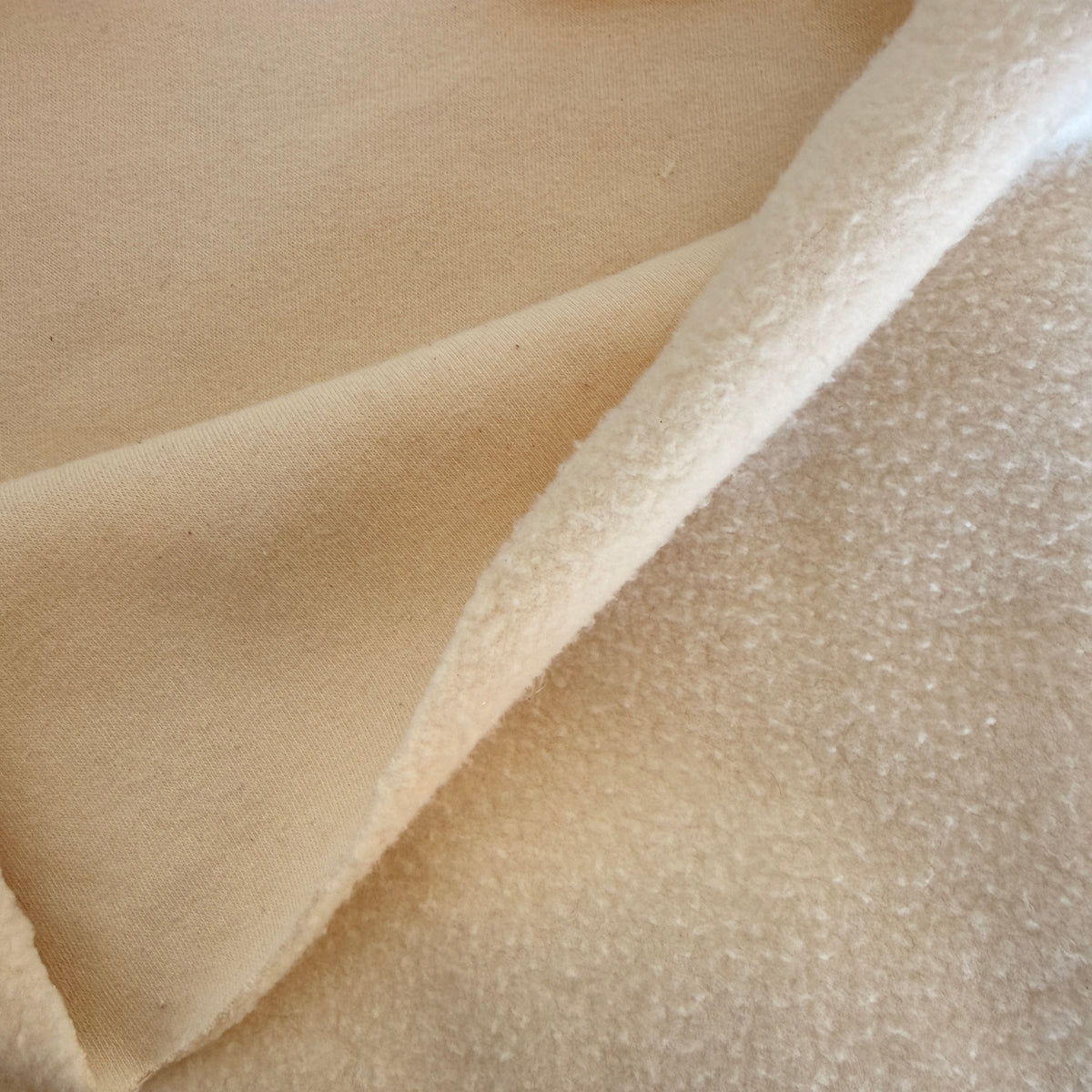 Organic Cotton Sherpa Fabric Fleece - Knit Fabric - Organic Cotton Fabric Made in USA