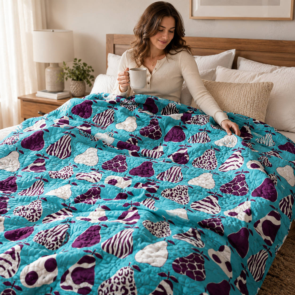 Kokka Pear Fabric – Japanese Lightweight Canvas for Sewing & Crafts