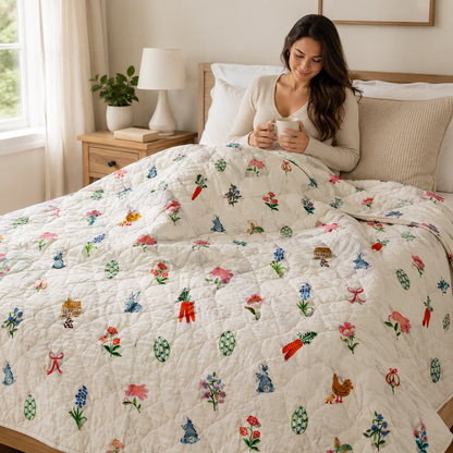 Rifle Paper Co. Easter Basket Cream Quilting Cotton Fabric