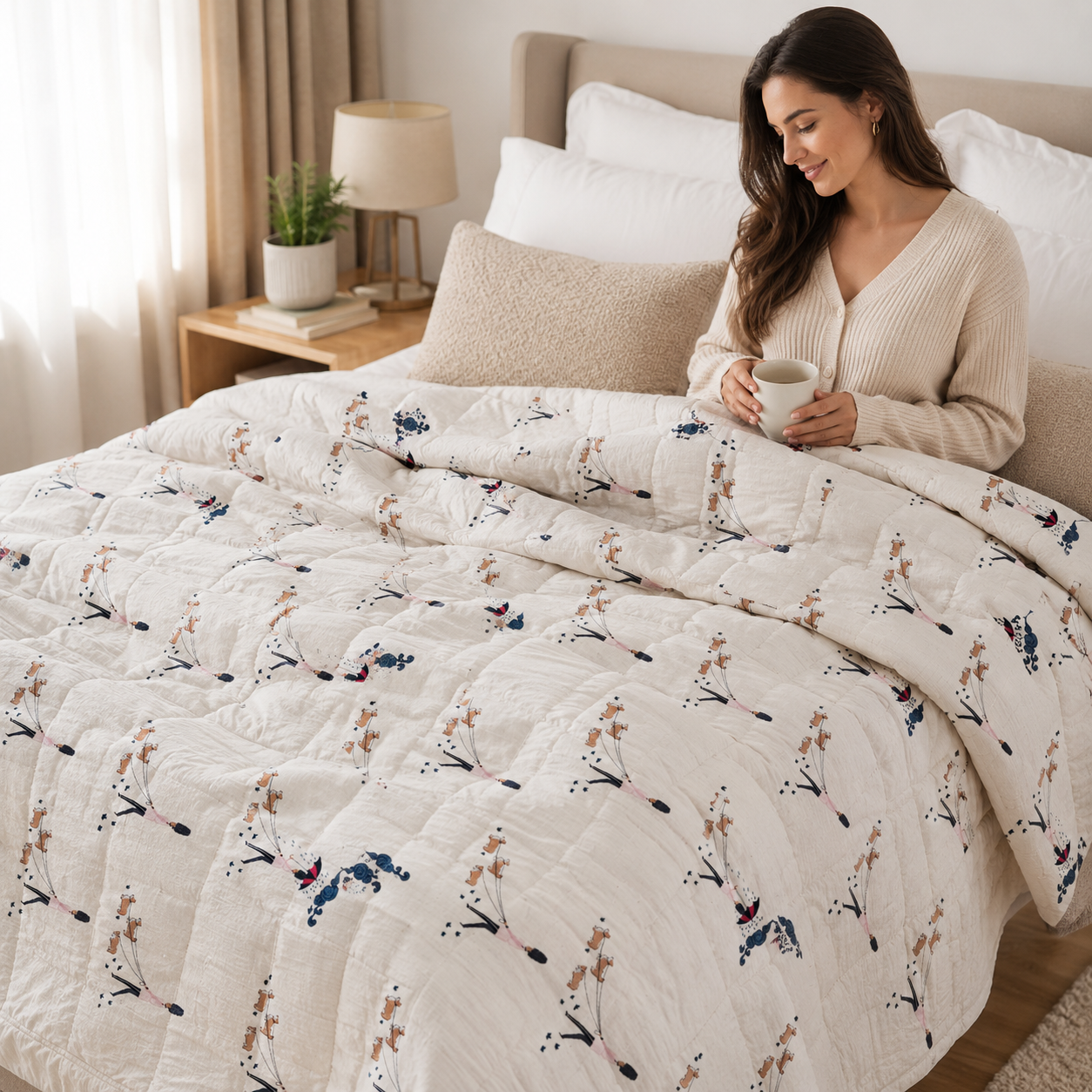 London Town-Reign Reign Go Away-White Unbleached Fabric-Sara Mulvanny-Cotton+Steel