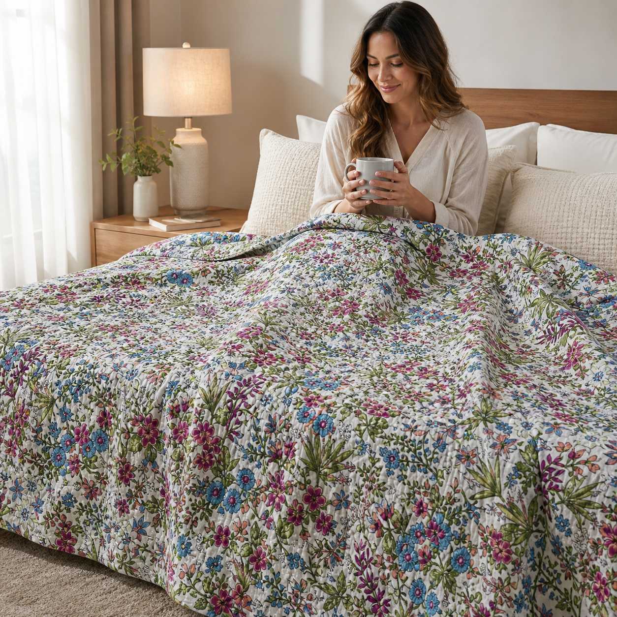 Hokkoh-Japanese Fabric-Floral Fabric-Organic Cotton