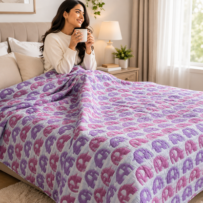 Japanese Cosmo Fabric- Gauze Cotton-Pink Elephants Jacquard Fabric.