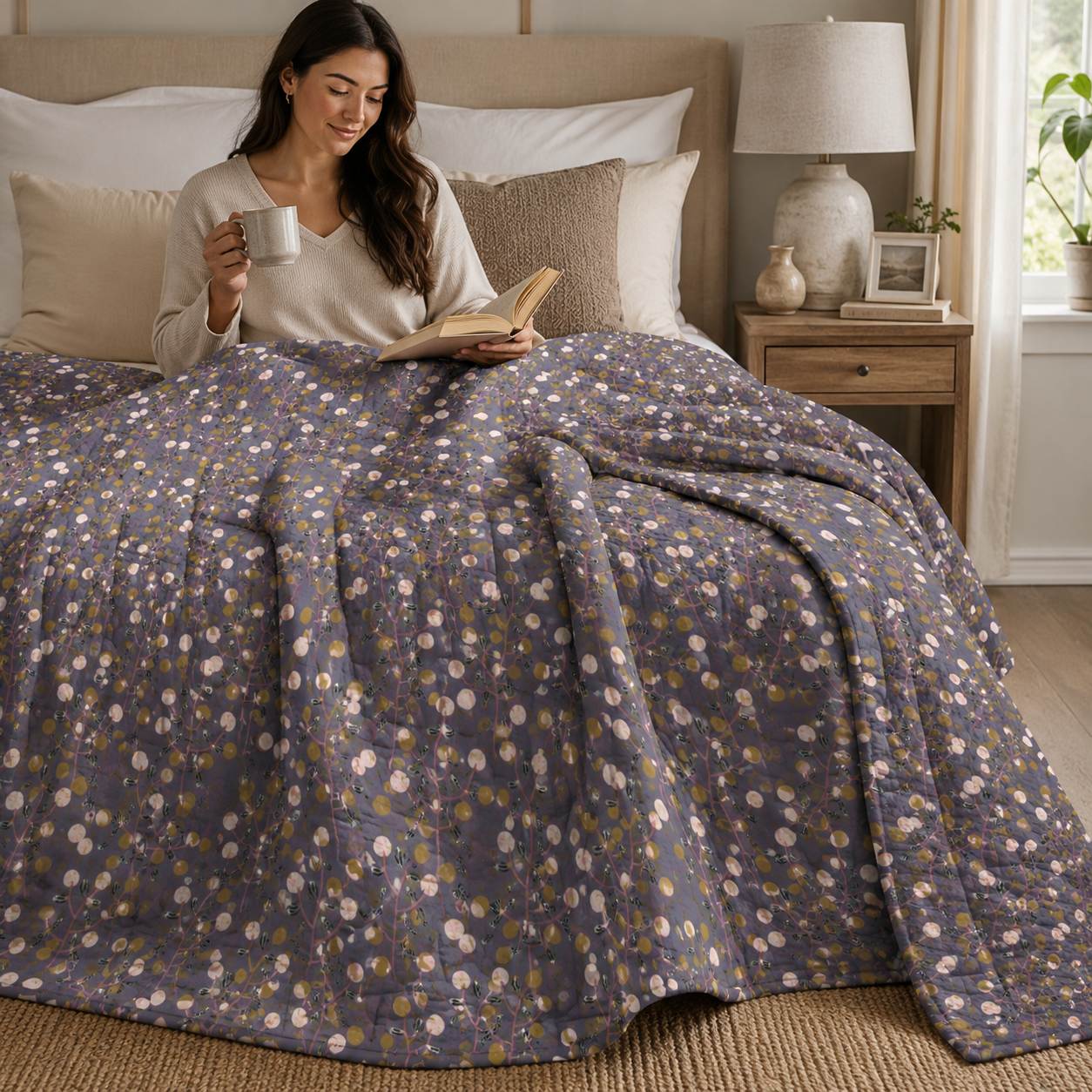 Emilia - Charlotte - Slate Fabric - Cotton + Steel