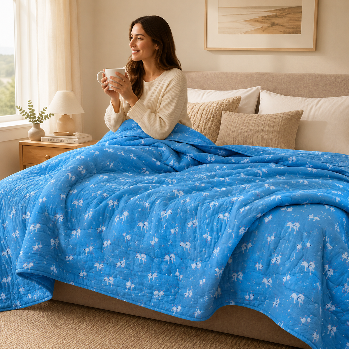 Goose-Goose Fabric-Kokka-Japanese Fabric-Double Gauze Cotton