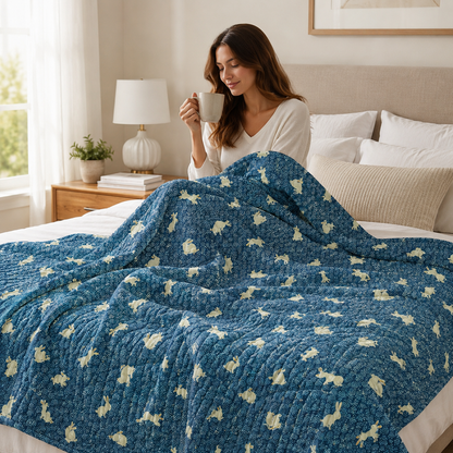 Sevenberry Kasuri – Rabbit – Robert Kaufman – Japanese Quilting Cotton Fabric