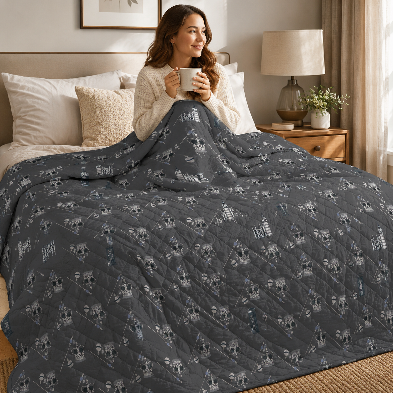 London Town HRH-Gray Fabric-Sara Mulvanny-Cotton + Steel