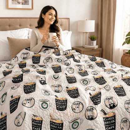 Kiyohara Polar Bear Coffee Japanese Cotton Twill Fabric
