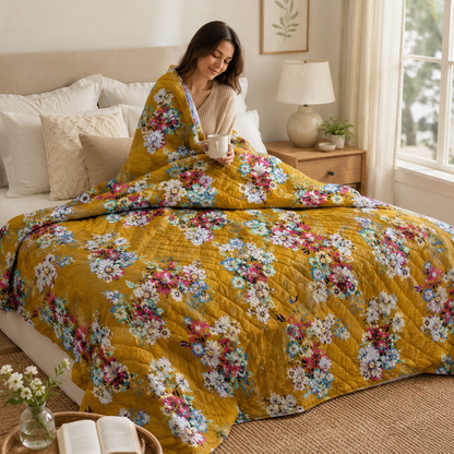 Floral Japanese Lawn Fabric- Hokkoh Fabric-Cotton Rayon-307-1800 - 4B