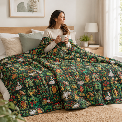 Holiday Tapestry Evergreen Holiday Classics Fabric by Rifle Paper Co. for Cotton + Steel