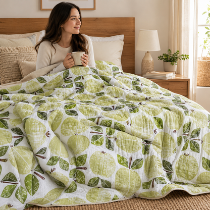 Under the Apple Tree Apple-Green Fabric-Loes Van Oosten