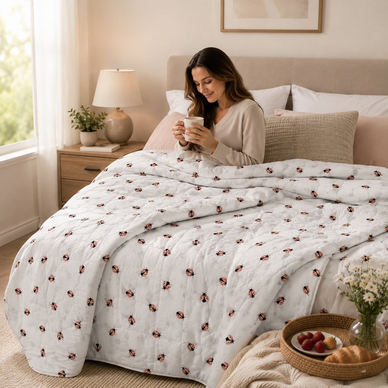 Wild and Free-Ladybug-Summer Vibes Fabric-Loes Van Oosten-Cotton + Steel Fabric