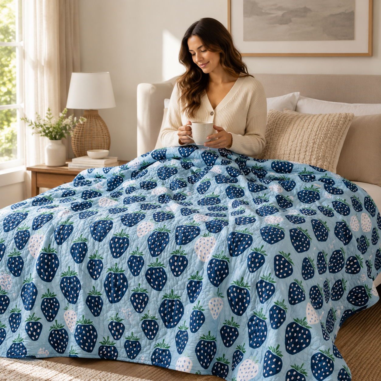 Under the Apple Tree - Queen of Berries Water-drop Fabric-Loes Van Oosten-Cotton + Steel