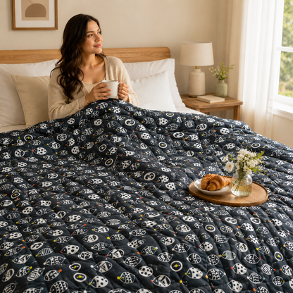Cotton+Steel Neko No Yume – Nezume Porcupine Hedgehog Fabric – Charcoal Gray Quilting Cotton