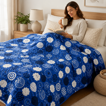 Fuwafuwa-san no Bokujo-Fawafuwa-san-Indigo Fabric-Hitomi Osumi-Cotton+Steel