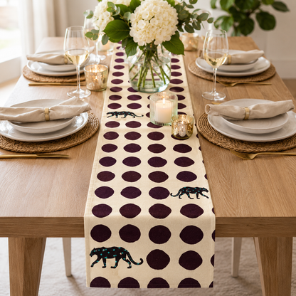 Panther Cotton Sailcloth Heavyweight Canvas Fabric by Echino Japanese Fabric