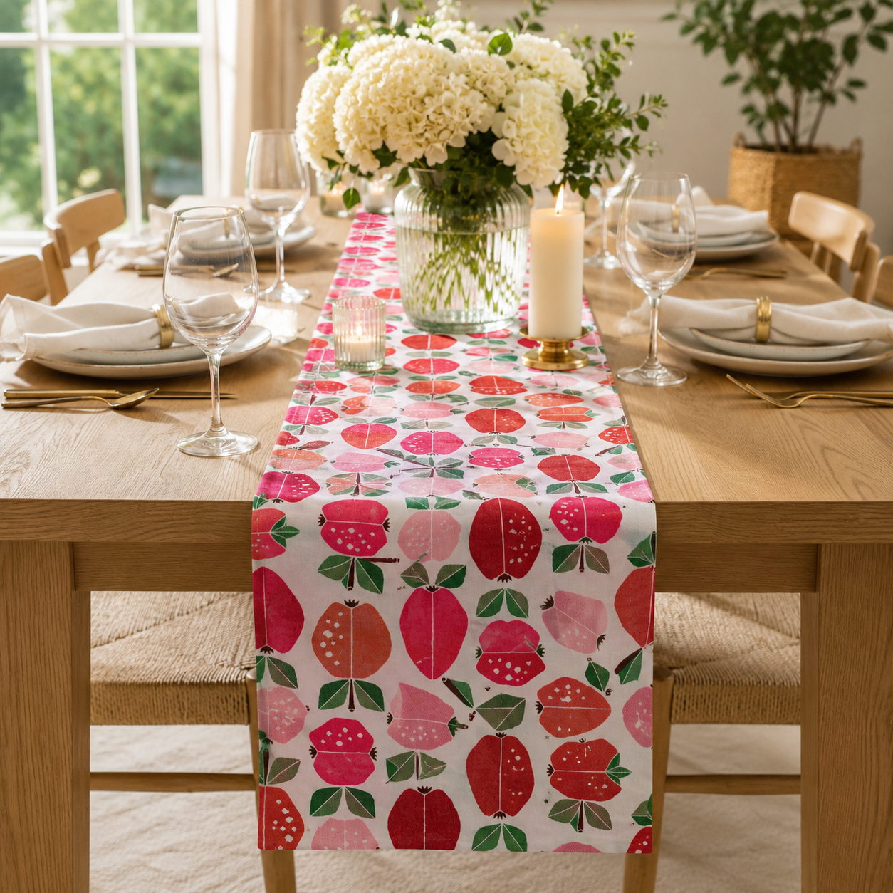 Under the Apple Tree-Orchard Apple Red Fabric-Loes Van Oosten-Cotton + Steel