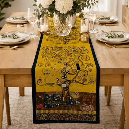 Gustav Klimt Tree of Life Gold Quilting Cotton Panel – Robert Kaufman Fabrics – Decorative Cotton Fabric Panel