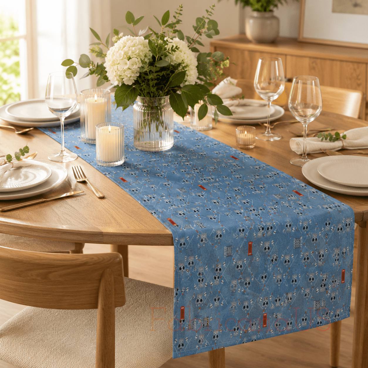 London Town HRH-Blue Fabric-Sara Mulvanny-Cotton + Steel