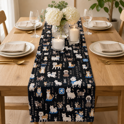 Dog Oxford Fabric-Kokka Fabric-Japanese Textile