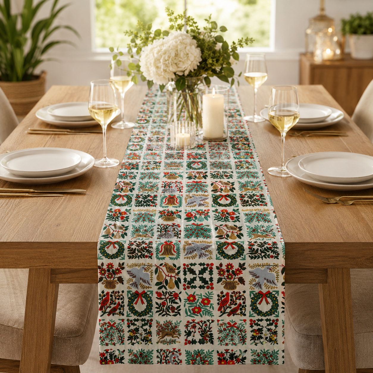 Holiday Tapestry Cream Fabric Holiday Classics by Rifle Paper Co. for Cotton + Steel