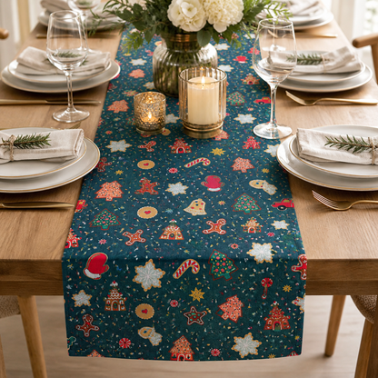 Christmas Cookies Evergreen Metallic Holiday Classics Fabric by Rifle Paper Co. for Cotton + Steel