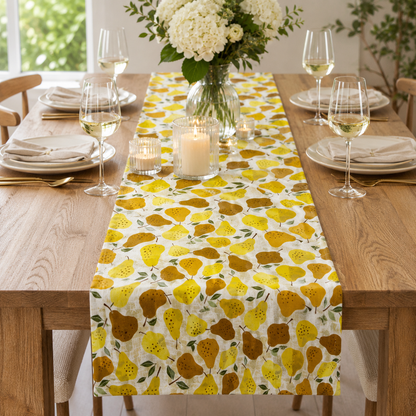 Under the Apple Tree-Quince Yellow Fabric-Loes Van Oosten-Cotton + Steel