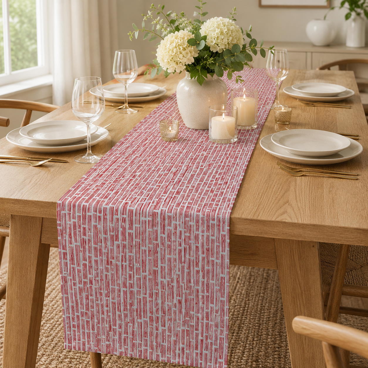 In The Woods-Wood Grain-Peach Unbleached Fabric-Loes Van Oosten
