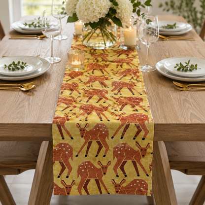 On a Fall Day Fawn & Blonde Fabric – Loes Van Oosten for Cotton + Steel – Premium Quilting Cotton – Autumn Woodland Fabric