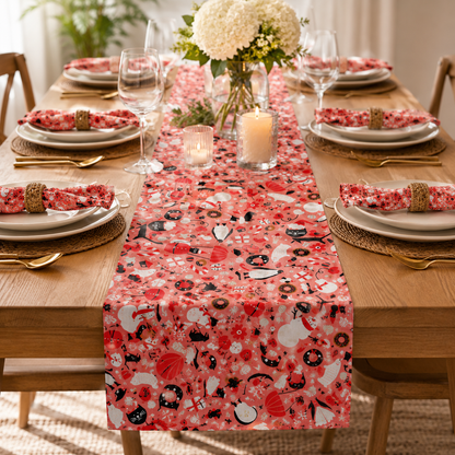 Waku Waku Christmas-Mixer Coral Unbleached Fabric-Naocom-Cotton+ Steel