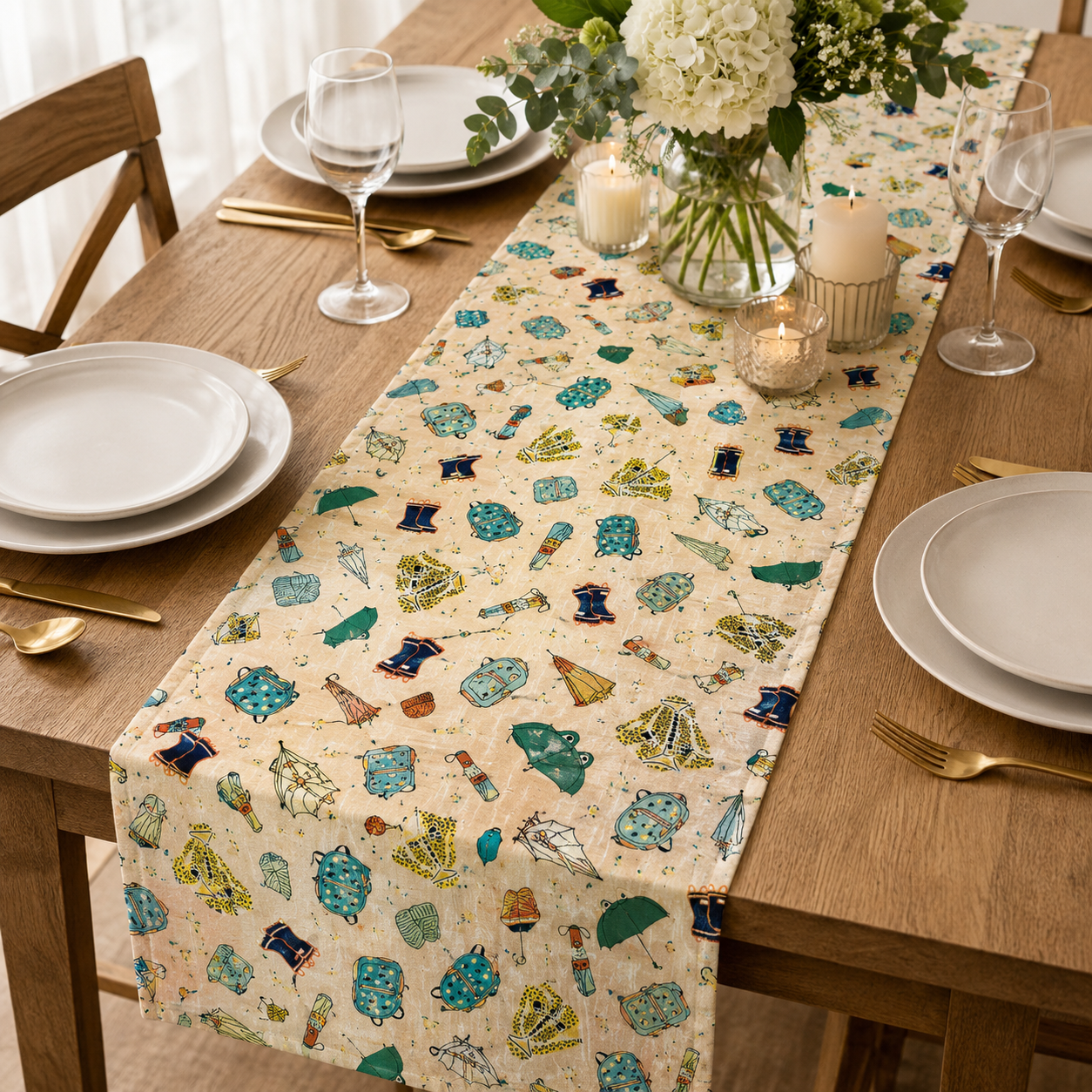 Splish Splash-Rainy Day Outfit-The Bright Leaf Design-Quilting Cotton Fabric
