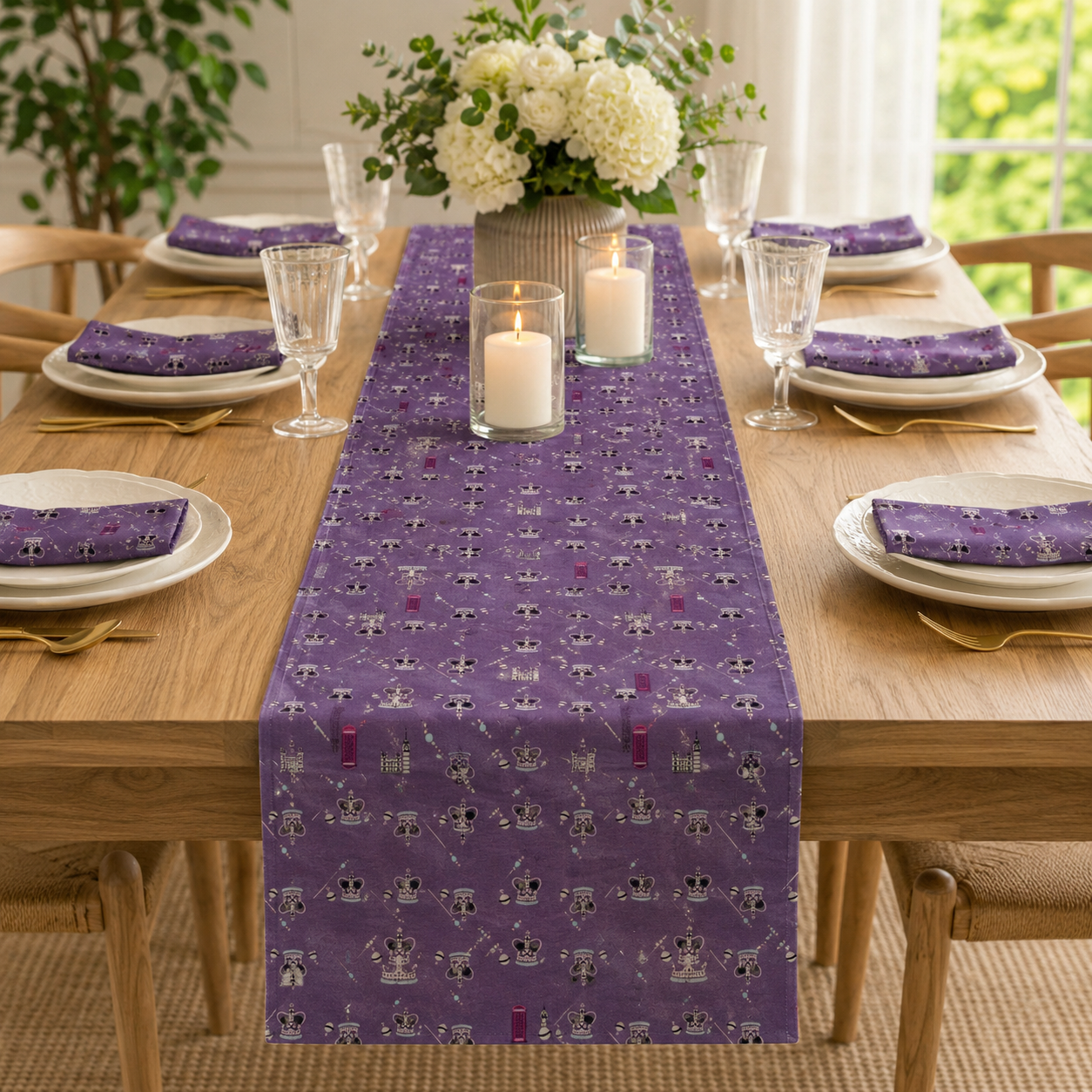 London Town HRH-Royal Purple Fabric-Sara Mulvanny-Cotton + Steel