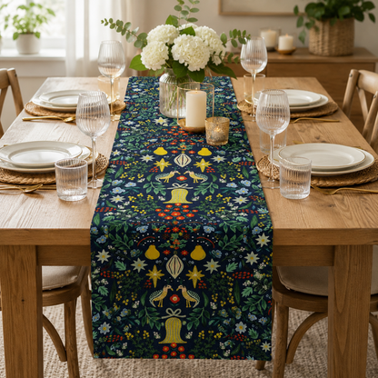 Holiday Classics - Partridge - Rifle Paper Co - Navy - Cotton + Steel