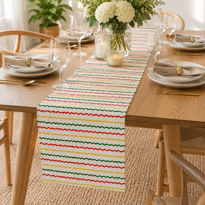 Ribbon Stripe Cream Metallic Holiday Classics Fabric by Rifle Paper Co. for Cotton + Steel