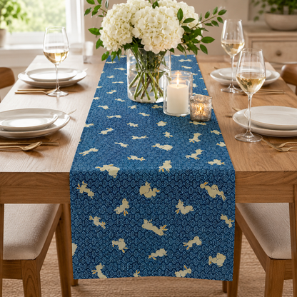Sevenberry Kasuri – Rabbit – Robert Kaufman – Japanese Quilting Cotton Fabric