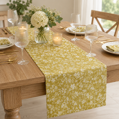 Kokka-Natural Garden-Yellow Cotton Linen-Japanese Sheeting Fabric-YGA-59010-1B