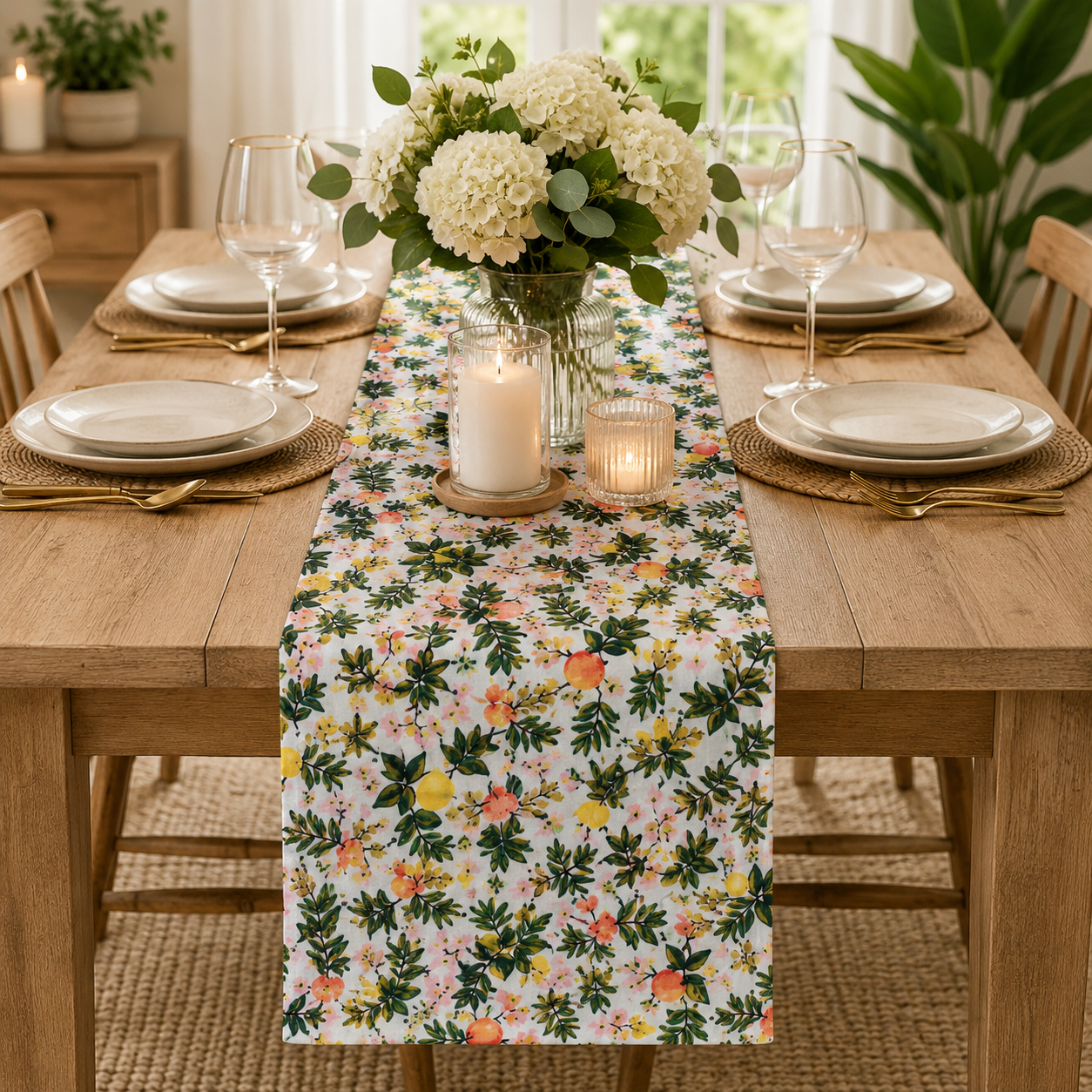 Rifle Paper Co. Primavera Citrus Floral Mint 100% Quilting Cotton Fabric
