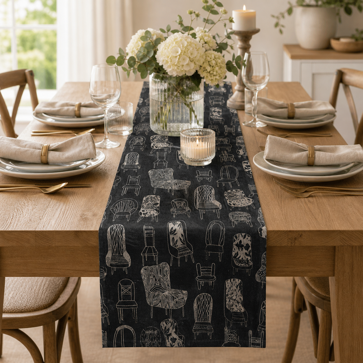 Chair-Chair Fabric-Robert Kaufman-Japanese Fabric-Lightweight Canvas