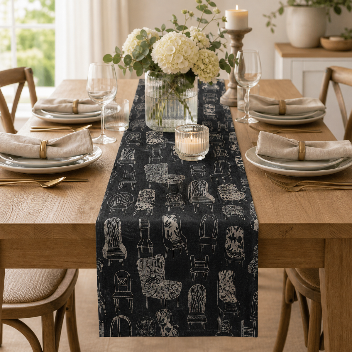 Chair Fabric – Robert Kaufman – Japanese Fabric – Lightweight Cotton Canvas Fabric