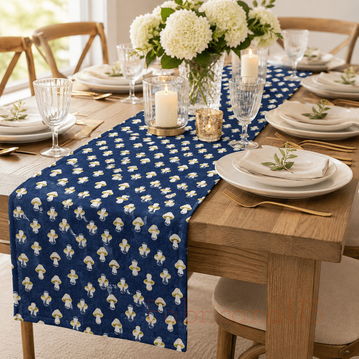 In The Woods -Mushroom-Dark Slate Unbleached Fabric- Loes Van Oosten - Cotton + Steel - Quilting Cotton Fabric