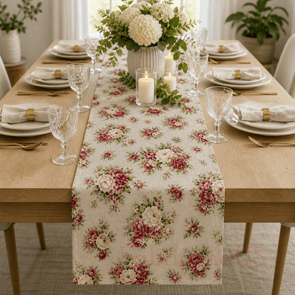 Country Floral Fabric – Nakamura Japanese Cotton Fabric – Rose Floral Print – Quilting & Sewing Fabric