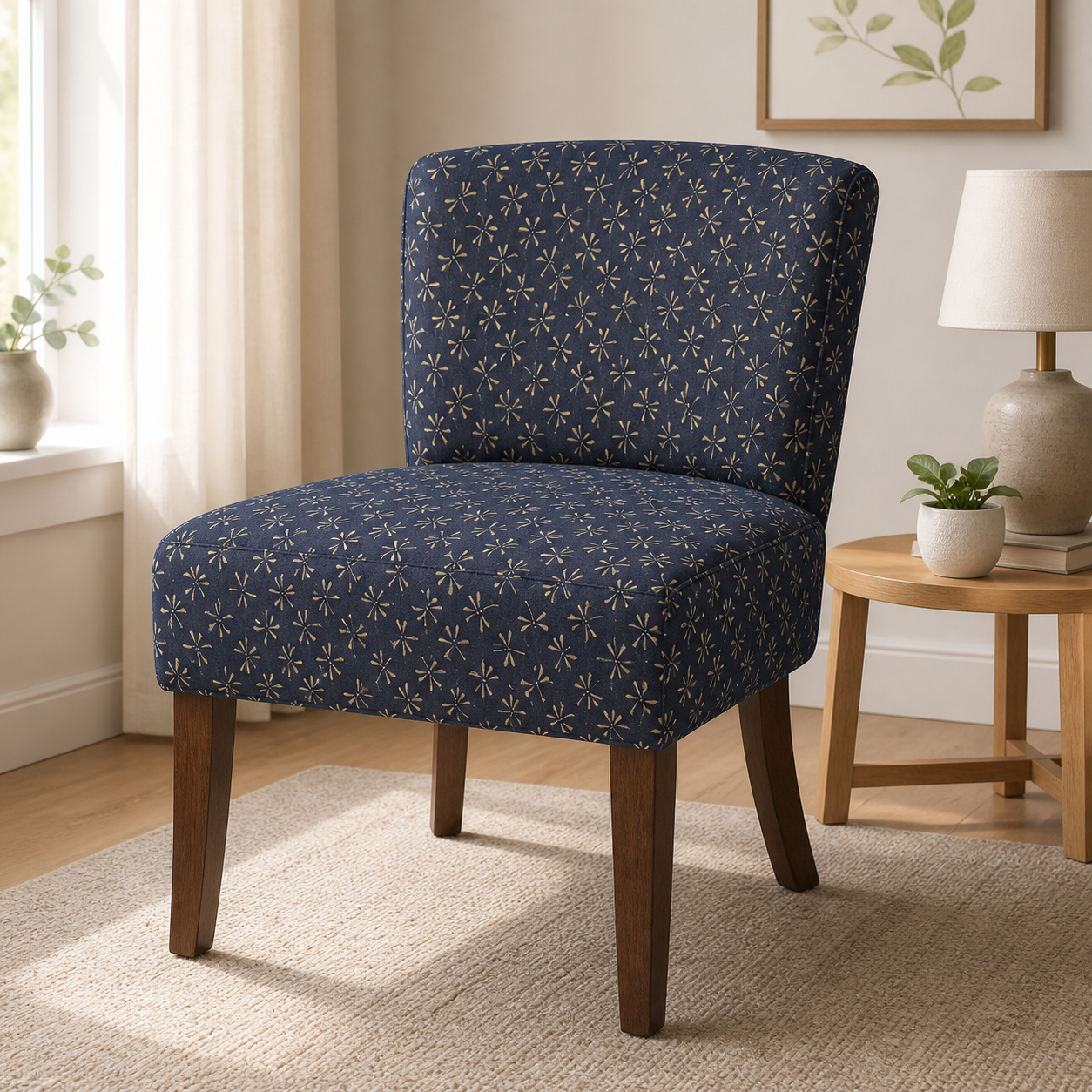 Dragonfly Navy Blue Fabric-Westex Sevenberry-Japanese Sheeting Fabric-88222-7-14