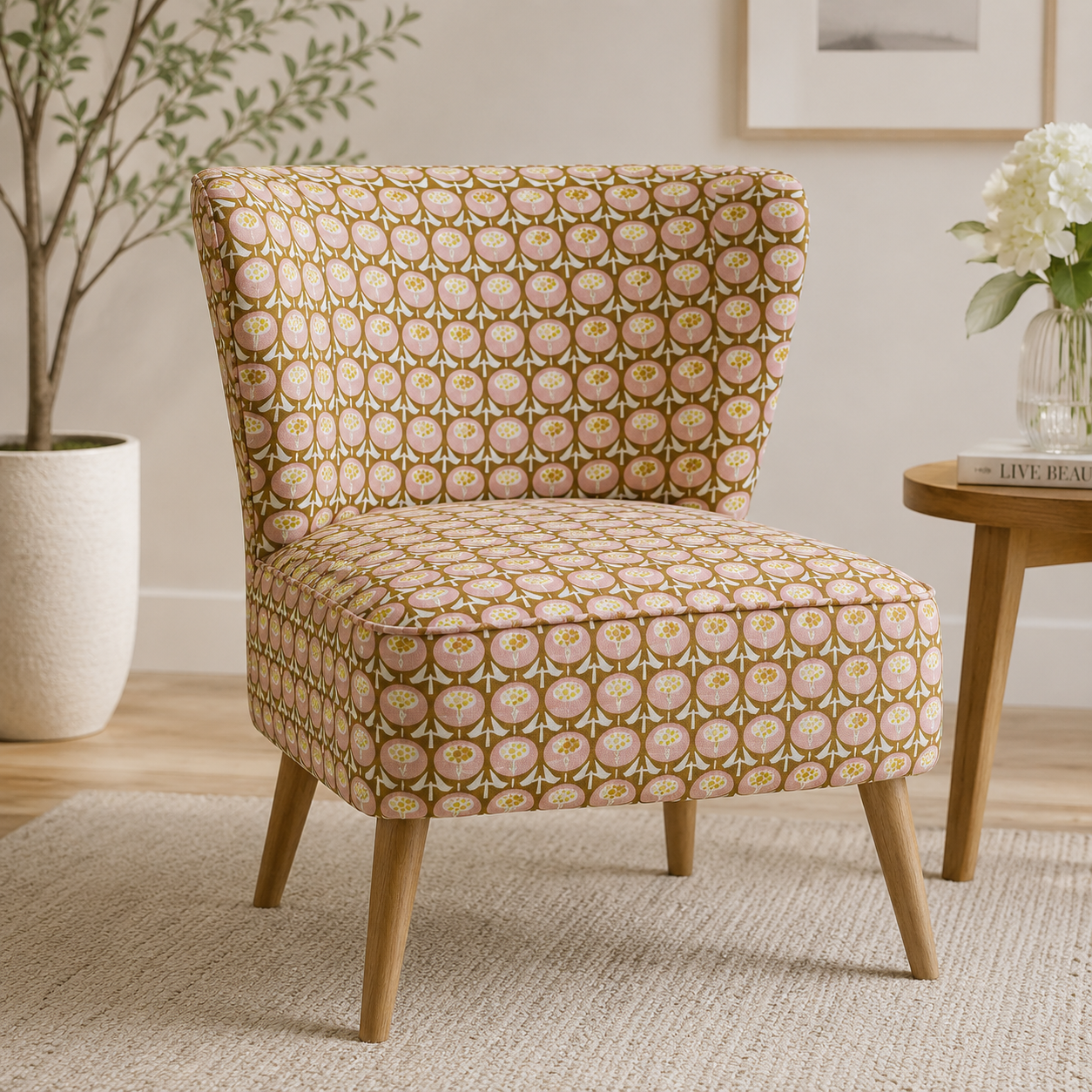 Sweet Floral Scent-Buttercup-Yellow Fabric-Loes Van Oosten